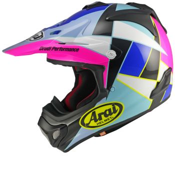 Casque cross Arai Mx-V Evo Peak - Rose Violet Bleu