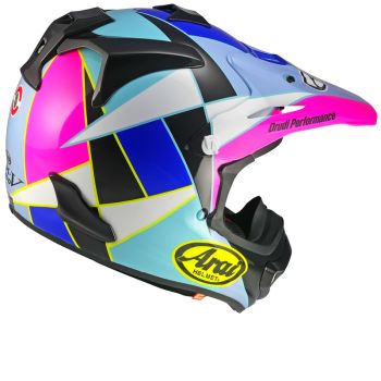 Casque cross Arai Mx-V Evo Peak - Rose Violet Bleu