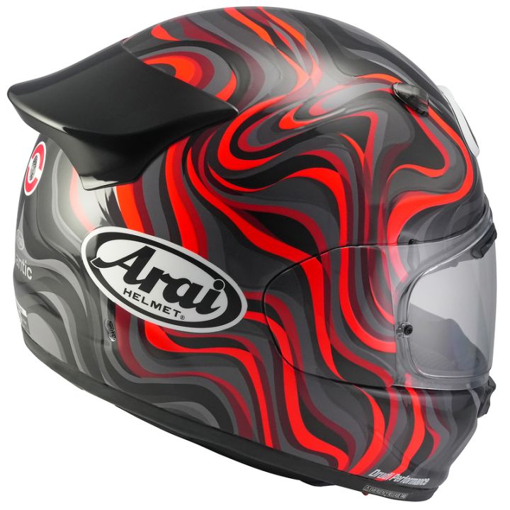 Casque intégral Arai Quantic Swirl - Noir Rouge Gris