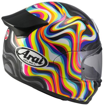 Casque intégral Arai Quantic Swirl - Noir Blanc Jaune