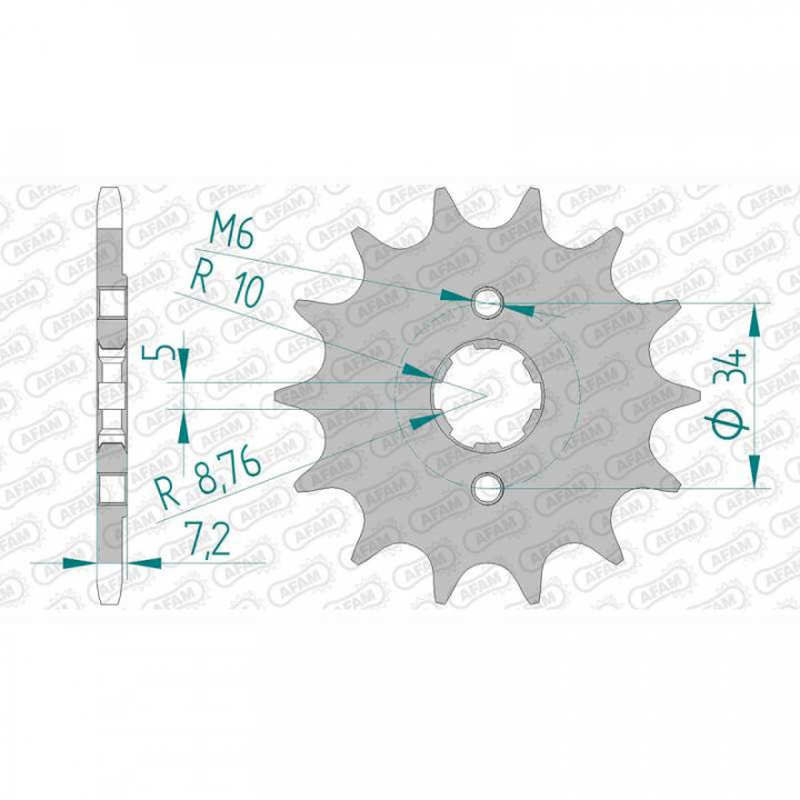 Pignon AFAM 14 dents pas 520 type 20305 HM-Honda CRF 230 Easy End
