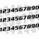 Kit running numbers 0 to 9 (x3) SX 200x250mm