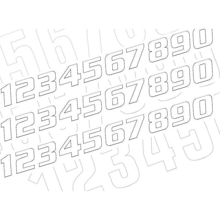 Kit running numbers 0 to 9 (x3) SX 200x250mm
