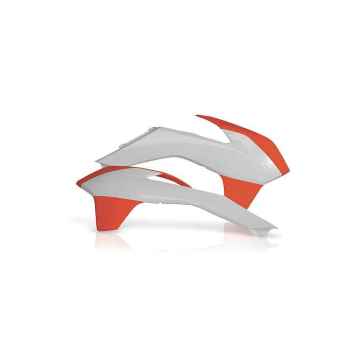 Acerbis KTM EXC125 white/orange radiator fins (0016871.203.016)