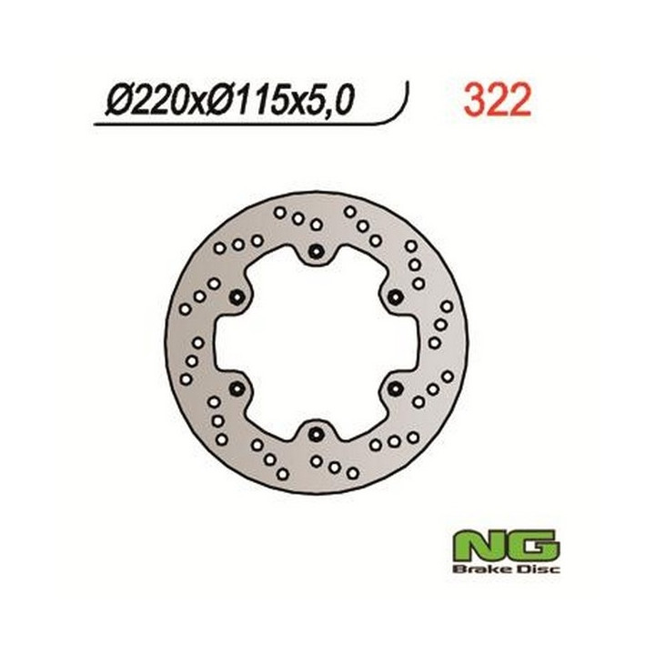Disque de frein moto NG fixe 220mm (réf. 322)