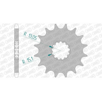 Pignon AFAM 16 dents pas 525 type 88600 Triumph 800 Bonneville