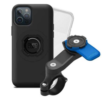 Pack Quad Lock Handlebar Mount + coque MAG iPhone 12 Pro Max + protection pluie Pack Quad Lock Handlebar Mount + coque MAG iPhone 12 Pro Max + protection pluie