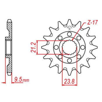 Pignon anti-boue JT 13 dents pas 520 type 1441SC