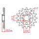 Pignon anti-boue JT 13 dents pas 520 type 1443SC Suzuki RM-Z450