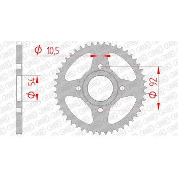 Couronne acier AFAM 47 dents pas 420 type 12112 MBK TZR 50 X-Power Couronne acier AFAM 47 dents pas 420 type 12112 MBK TZR 50 X-Power