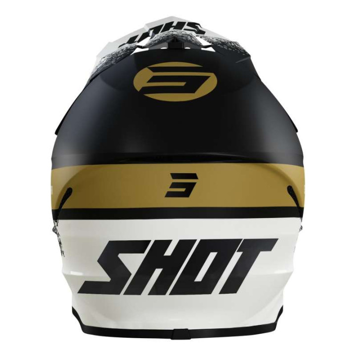 Casque moto cross Shot FURIOUS ROLL 2022 BLACK GOLD MATT