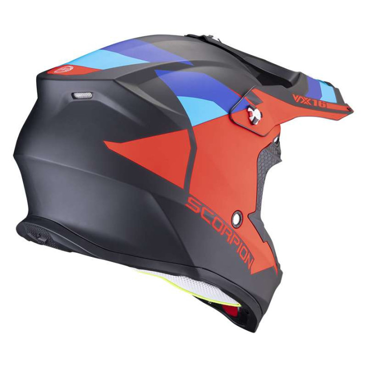 Casque cross Scorpion VX-16 EVO AIR SPECTRUM Noir mat / Rouge / Bleu Casque cross Scorpion VX-16 EVO AIR SPECTRUM Noir mat / Rouge / Bleu
