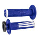Poignées moto cross ODI EMIG PRO V2 LOCK-ON Bleu/Blanc