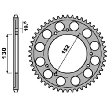 Couronne acier PBR 46 dents pas 520 type 4376 Cagiva Canyon 500