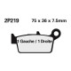 Semi-metal brake pads Nissin 2P-219GS