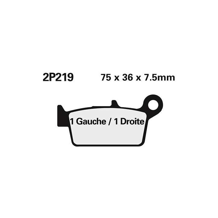 Semi-metal brake pads Nissin 2P-219GS