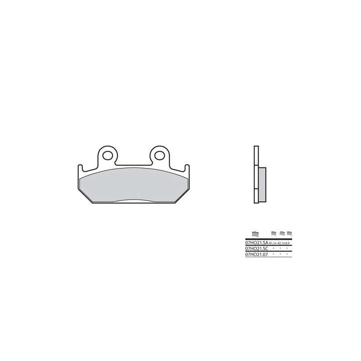 Brake pads sinter BREMBO 07HO21SA