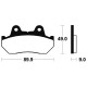 Plaquettes de frein moto métal fritté Bendix MF72