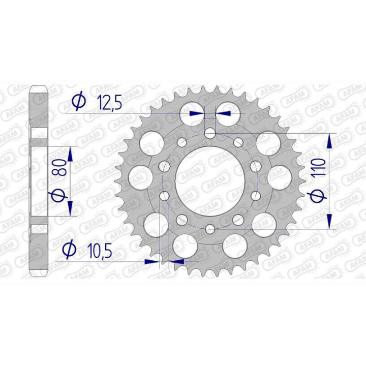 Alu Crown AFAM 42 teeth not 530 type 11605 Honda VF 700 S