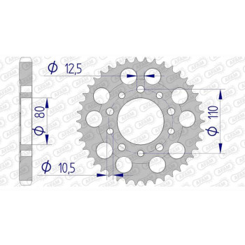 Couronne alu AFAM 42 dents pas 530 type 11605 Honda VF 700 S Couronne alu AFAM 42 dents pas 530 type 11605 Honda VF 700 S