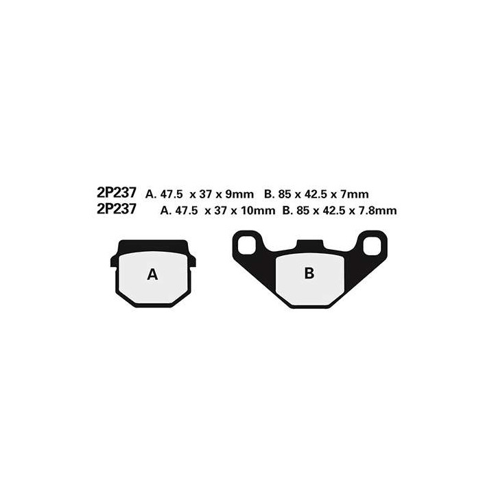 Semi-metal brake pads Nissin 2P-237GS