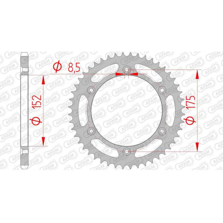 AFAM steel crown 48 teeth not 520 type 12508 Yamaha WR 125