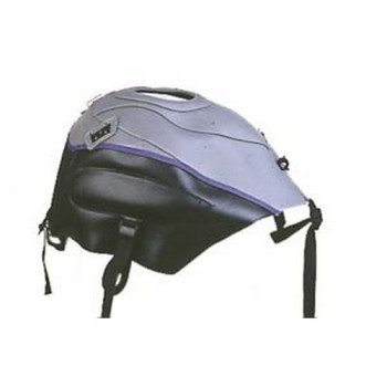 Tapis de réservoir Bagster acier/noir/lisere violet (1208F) Honda CBR600F2 Tapis de réservoir Bagster acier/noir/lisere violet (1208F) Honda CBR600F2