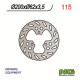Fixed NG motorcycle brake disc 200mm (ref. 115)