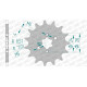 Pignon AFAM 12 dents pas 420 type 49102 Aprilia RS 50