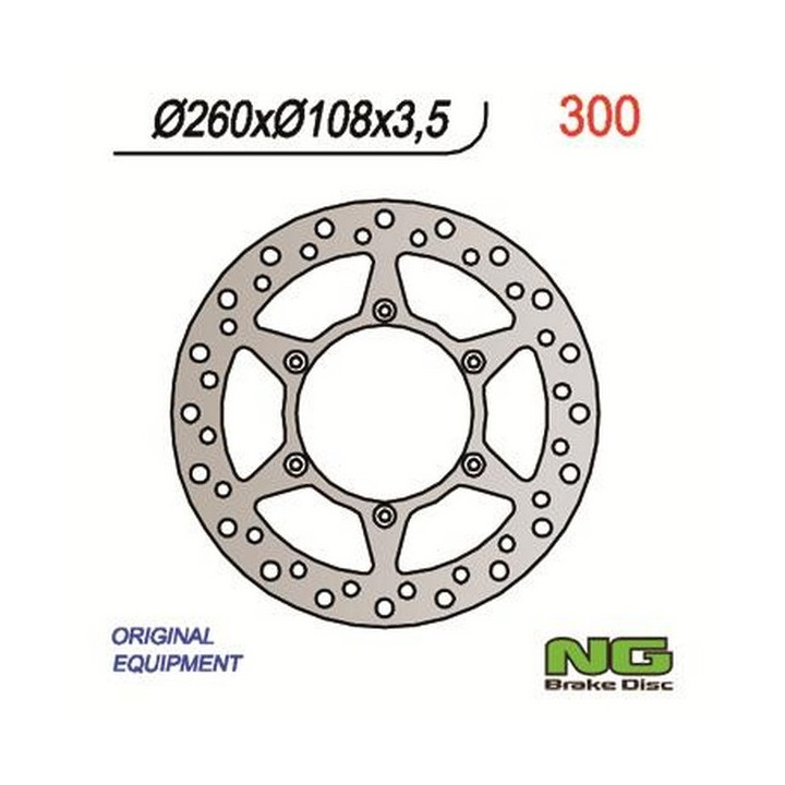 Motorcycle brake disc fixed 260mm (ref. 300)