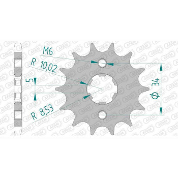 Pignon AFAM 16 dents pas 428 type 20209 Derbi 125 R Senda