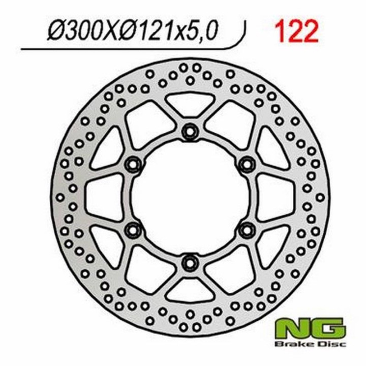 Motorcycle brake disc fixed 250mm (ref. 122)
