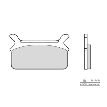 Plaquettes de frein organique BREMBO 07HD0910