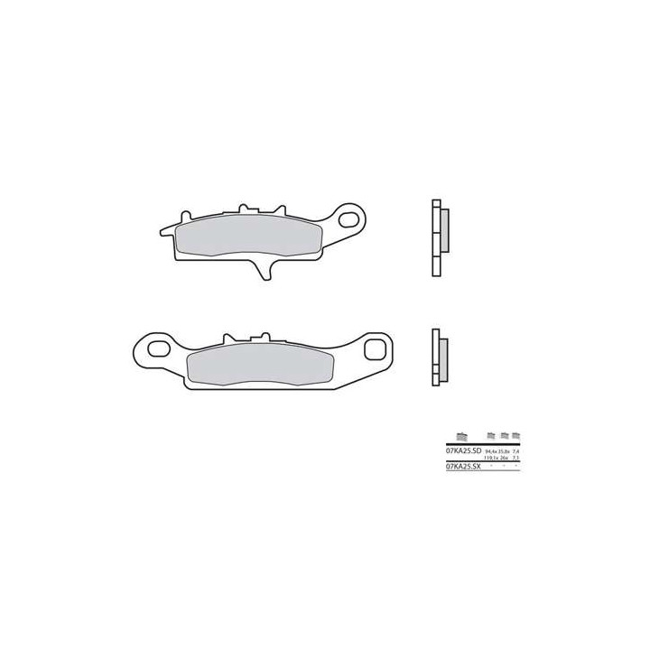 Plaquettes de frein sinter racing BREMBO 07KA25SX