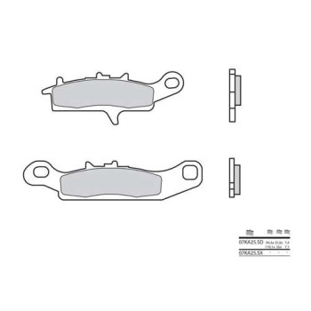 Plaquettes de frein sinter racing BREMBO 07KA25SX