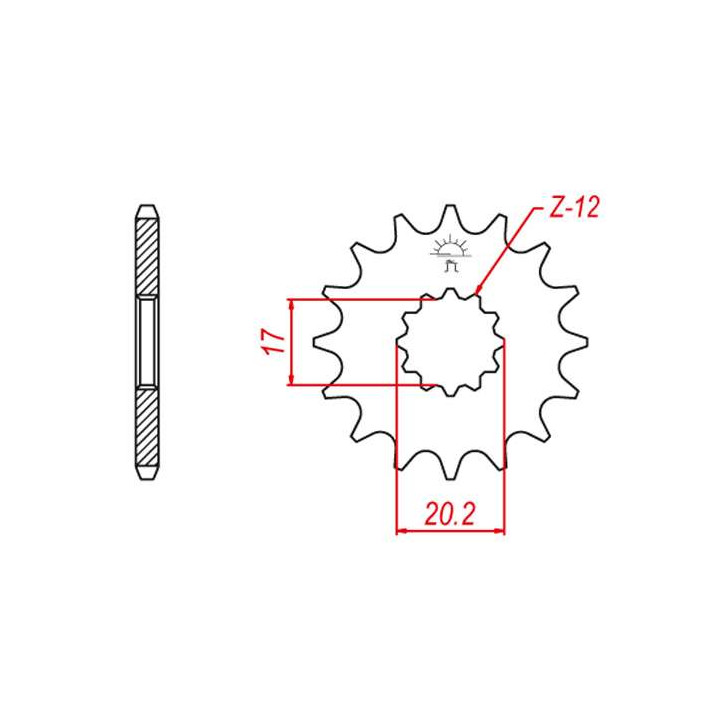 Pignon JT 13 dents pas 428 type 1556