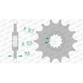 Pignon AFAM 16 dents pas 520 type 64302 HM-Honda CRE F 450 X