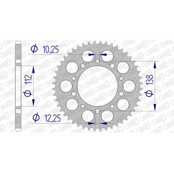 Couronne alu AFAM 51 dents pas 520 type 11509 Honda CB600F HORNET Couronne alu AFAM 51 dents pas 520 type 11509 Honda CB600F HORNET