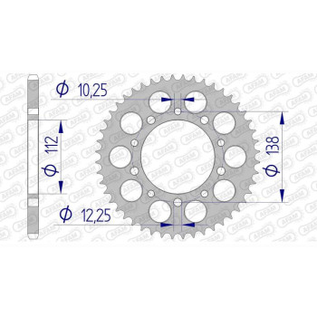 Couronne alu AFAM 51 dents pas 520 type 11509 Honda CB600F HORNET Couronne alu AFAM 51 dents pas 520 type 11509 Honda CB600F HORNET