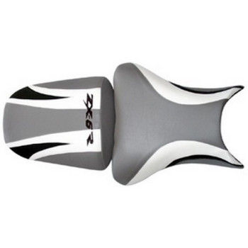Housse de selle Bagster (2090N) Gris Clair/Noir/Blanc/Lettres Noires Kawasaki ZX6 R/RR 01-02 Housse de selle Bagster (2090N) Gris Clair/Noir/Blanc/Lettres Noires Kawasaki ZX6 R/RR 01-02
