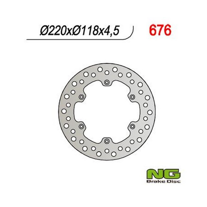 Fixed NG motorcycle brake disc 220mm (ref. 676)