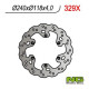 Disque de frein moto NG pétale fixe 240mm (réf. 329X)