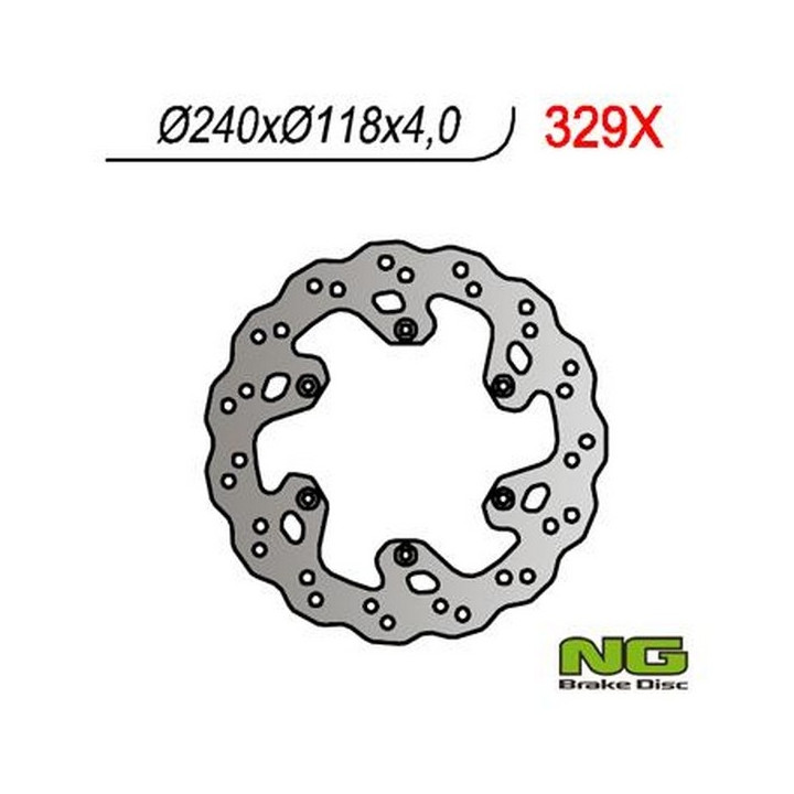 Disque de frein moto NG pétale fixe 240mm (réf. 329X)
