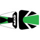 Saddle cover Bagster (2048M) Green/Black/White/White Letters Kawasaki ZX7 R 02