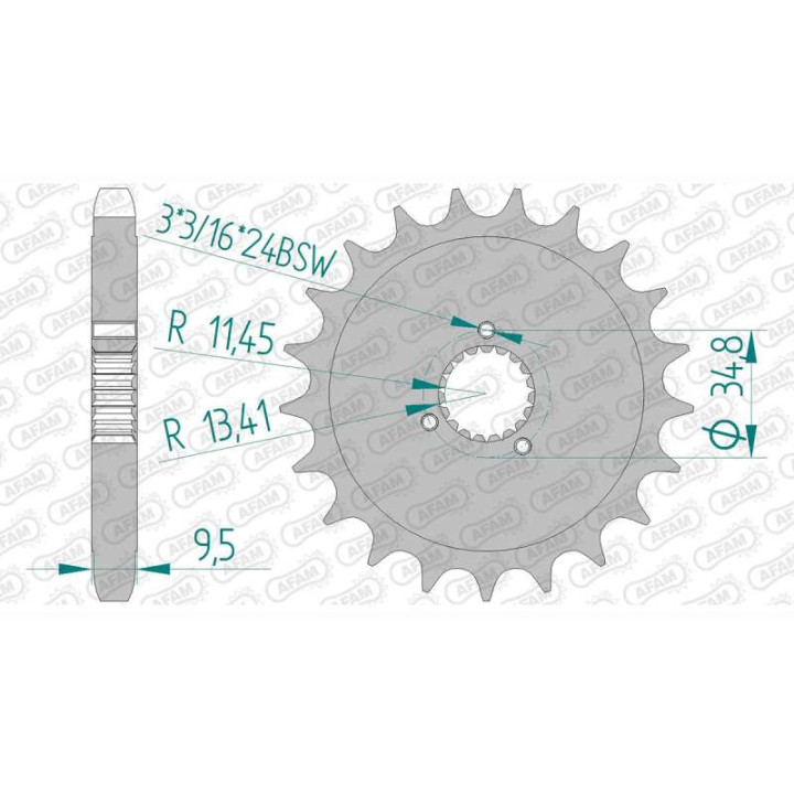 AFAM 21 teeth not 530 type 94802 Harley Davidson XLH 883 4