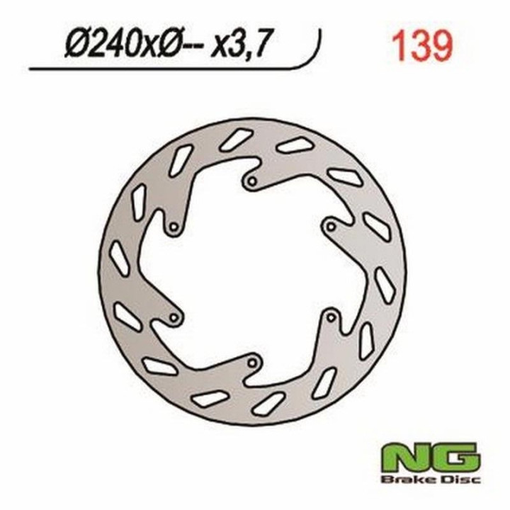 Motorcycle brake disc fixed 240mm (ref. 139)