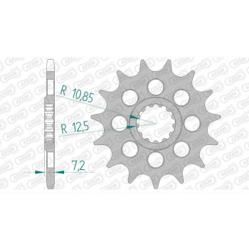 Pignon AFAM 16 dents pas 520 type 28404 Kawasaki ZX 7 R ZX750