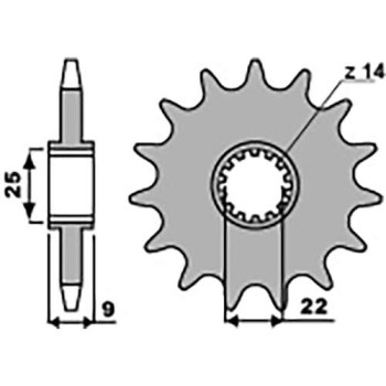 Pignon PBR 15 dents pas 520 type 2097 Pignon PBR 15 dents pas 520 type 2097