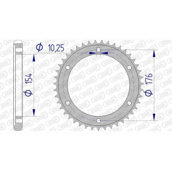 Alu Crown AFAM 43 teeth not 530 type 11619 Honda VFR 800