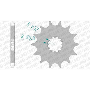 Pignon AFAM 14 dents pas 428 type 94118 Beta 50 RR Enduro